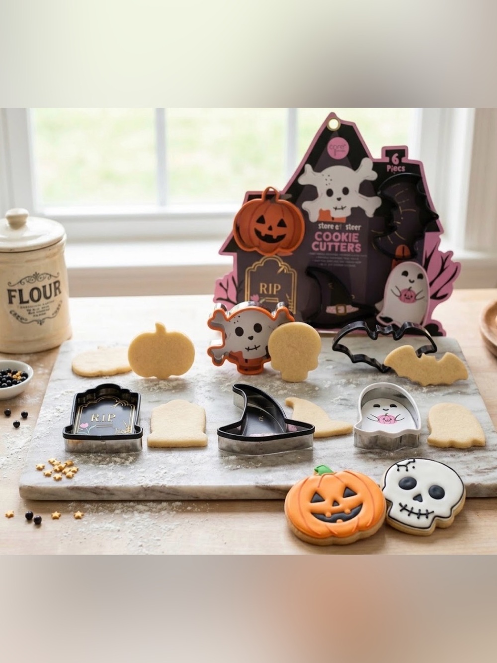 Halloween Cookie Cutter Set - Stainless Steel, 6 Pc Set